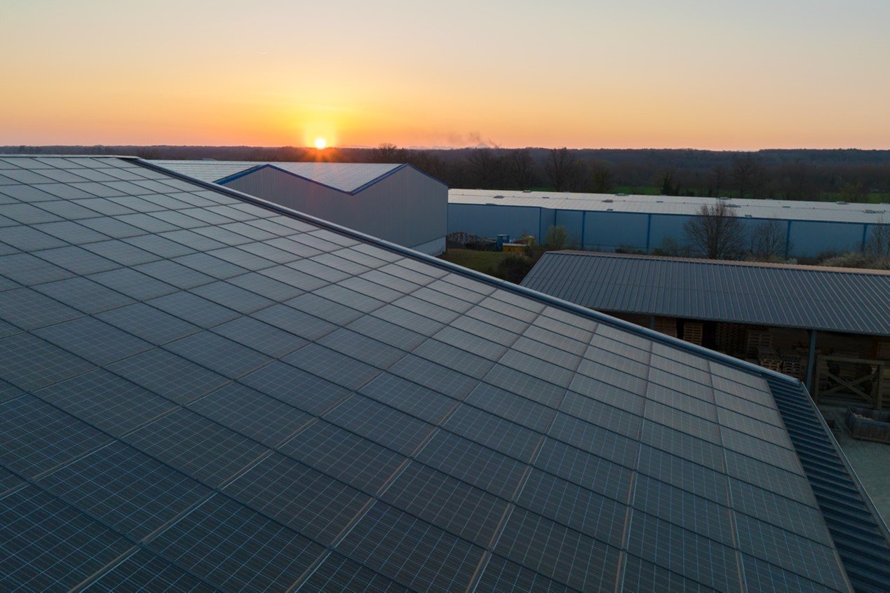 High efficiency solar panels installed on a residential roof